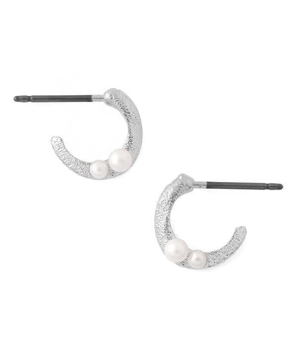 Pearl hoop earrings [Sheerchic]