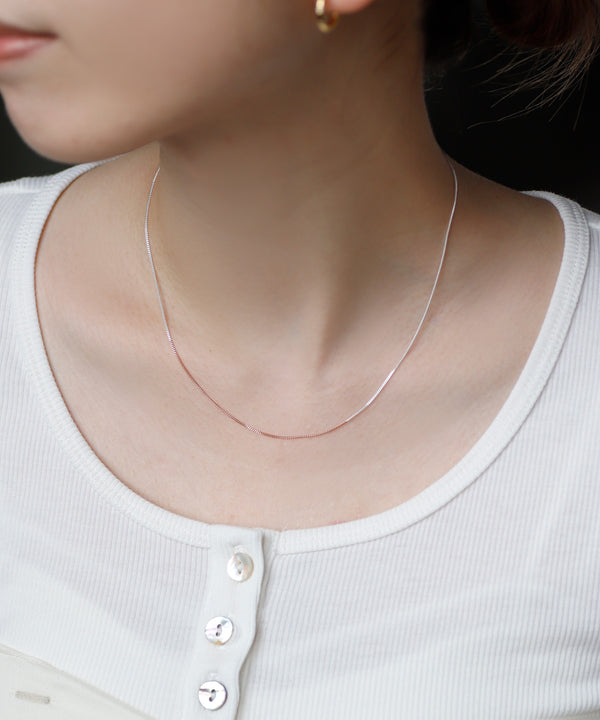 Combination Color Slim Chain Necklace [Silver 925] [Basic]