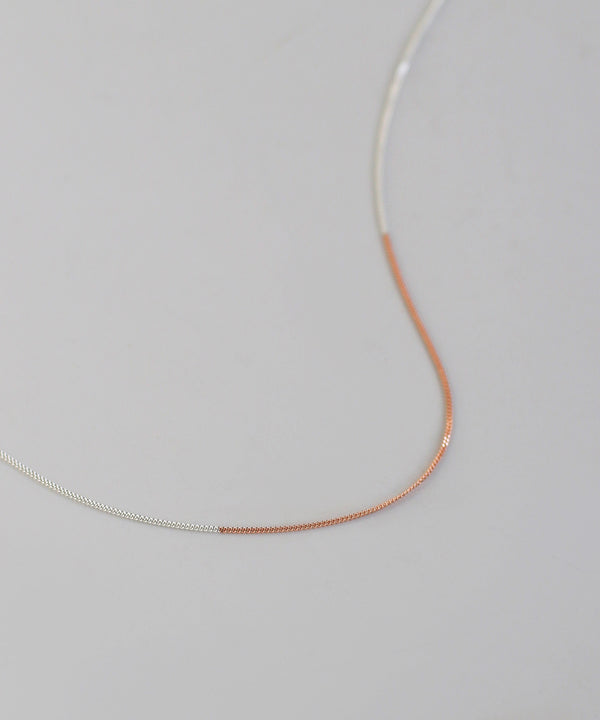 Combination Color Slim Chain Necklace [Silver 925] [Basic]