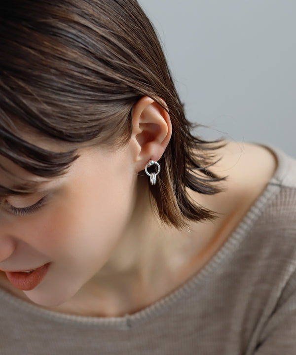 Circle earrings [silver925] [Ownideal]