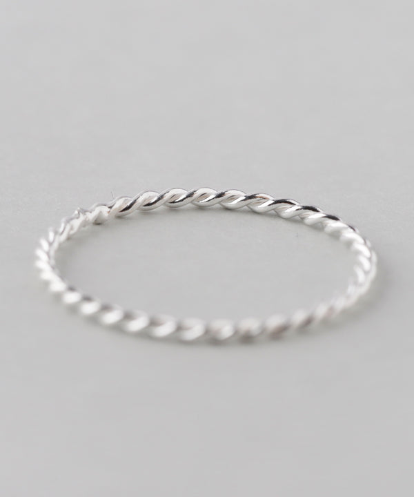 Slim Twist Rings [Set of 2] [Silver 925]