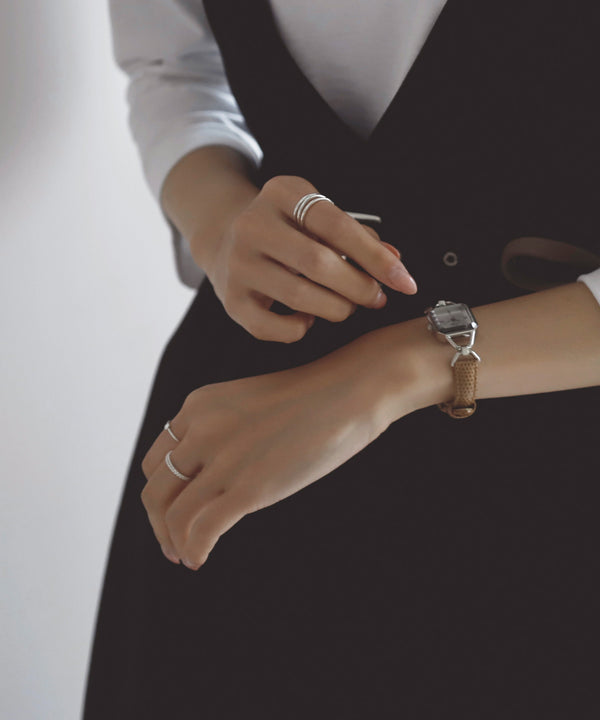 Slim Twist Rings [Set of 2] [Silver 925]