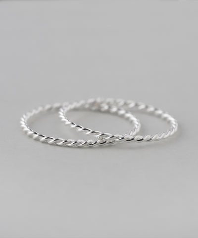 Slim Twist Rings [Set of 2] [Silver 925]