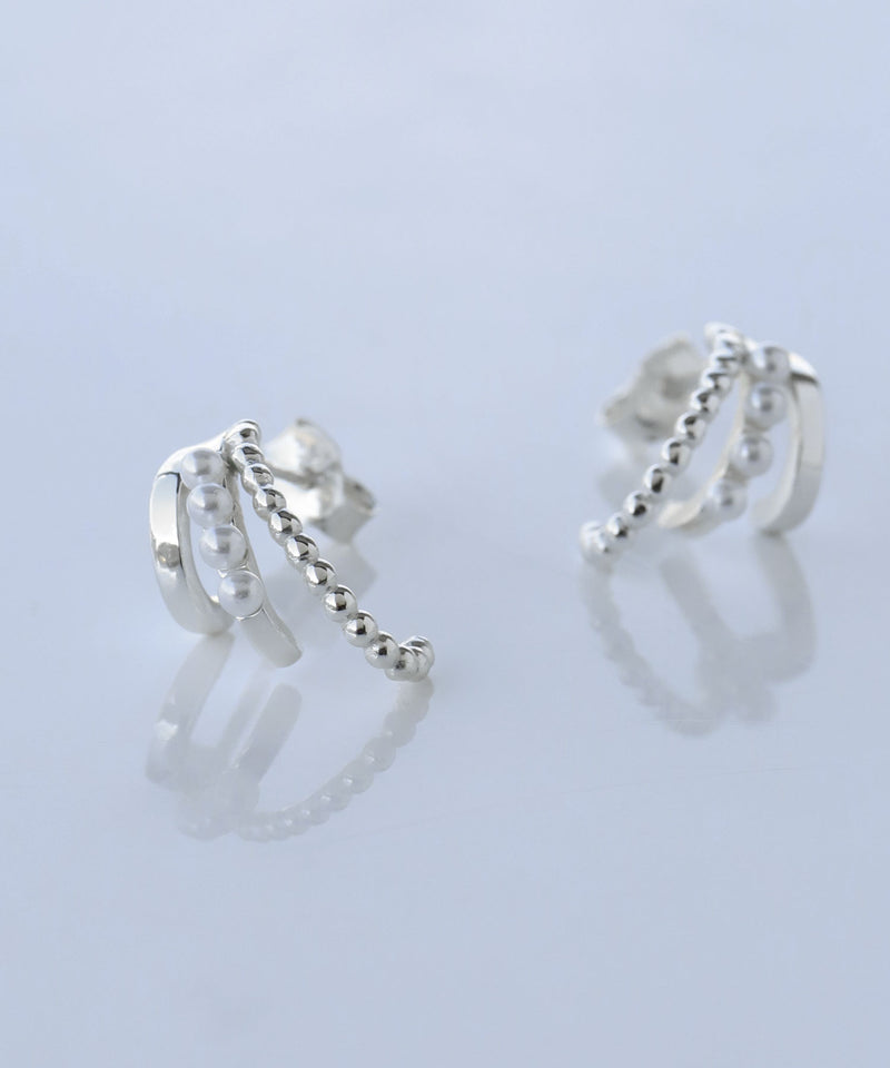 パール×ドットピアス[silver925][Basic]
