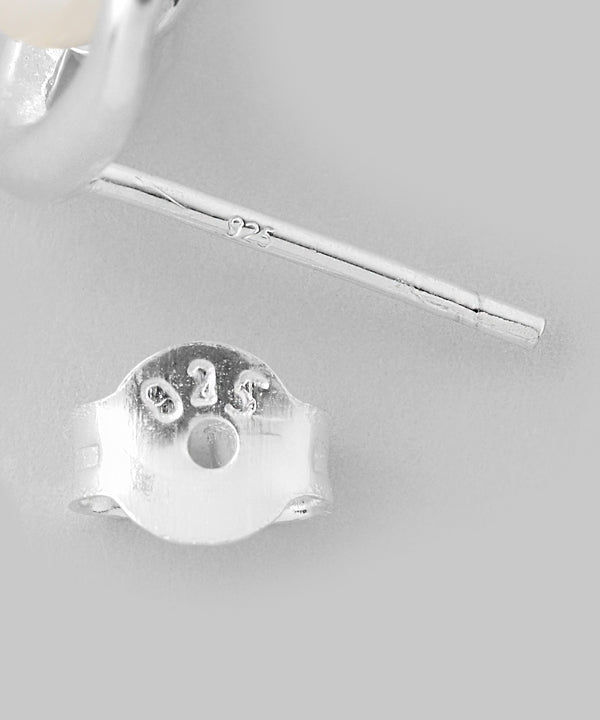 淡水パール×オーバルラインピアス[silver925]