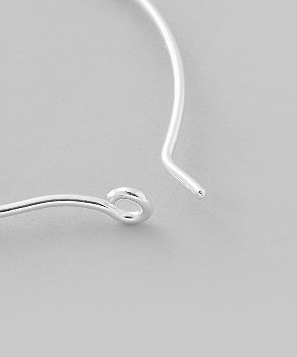 ハートラインフープピアス[silver925]
