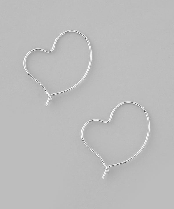 ハートラインフープピアス[silver925]