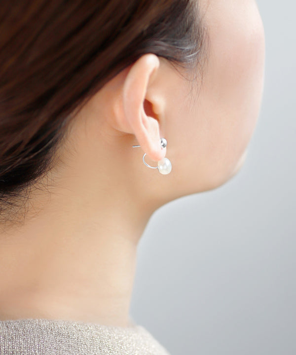 スフィア×パールバックキャッチピアス[silver925]