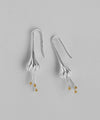 Combination Color Flower Hook Earrings [Silver 925] [Sheerchic]