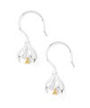 Combination Color Flower Hook Earrings [Silver 925] [Sheerchic]