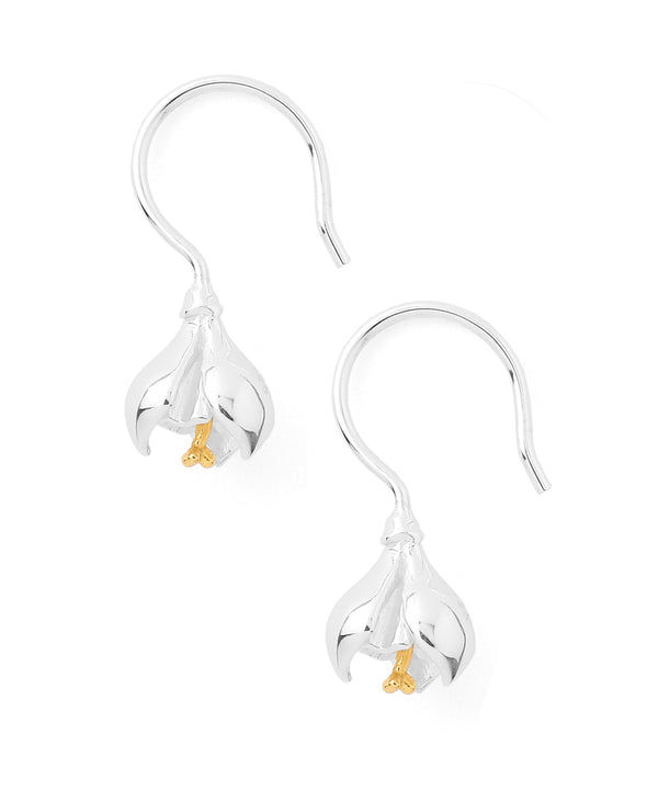 Combination Color Flower Hook Earrings [Silver 925] [Sheerchic]