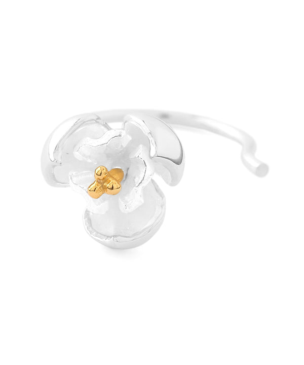 Combination Color Flower Hook Earrings [Silver 925] [Sheerchic]