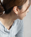 Combination Color Flower Hook Earrings [Silver 925] [Sheerchic]