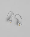 Combination Color Flower Hook Earrings [Silver 925] [Sheerchic]