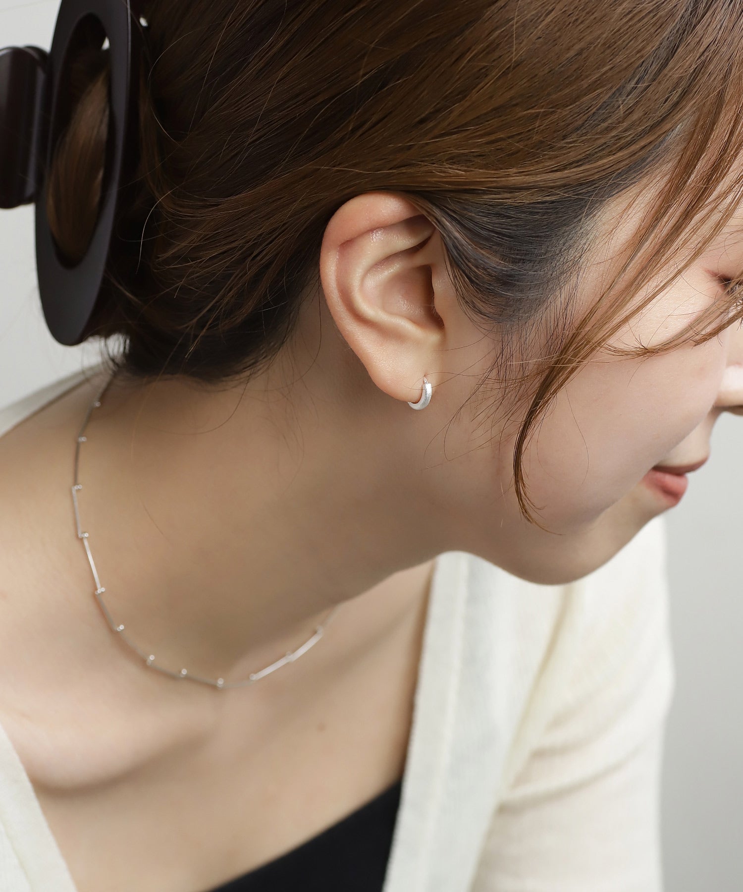 mimi33】マットフープピアス[silver925][Basic]の商品詳細です