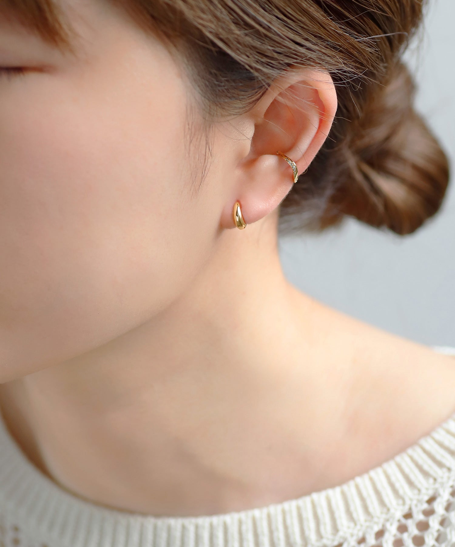 ANEMONE】メタルミニフープピアス[silver925]｜アネモネ・シエナロゼ