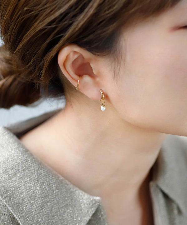 パールフープピアス[silver925]