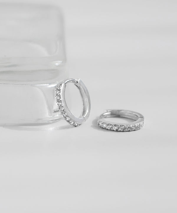 ビジューフープピアス[silver925]