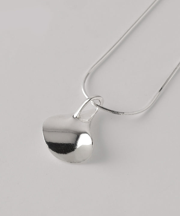 ひねりプレートのショートネックレス[A][silver925]