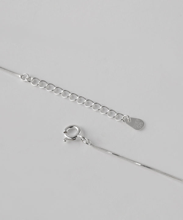 ひねりプレートのショートネックレス[A][silver925]