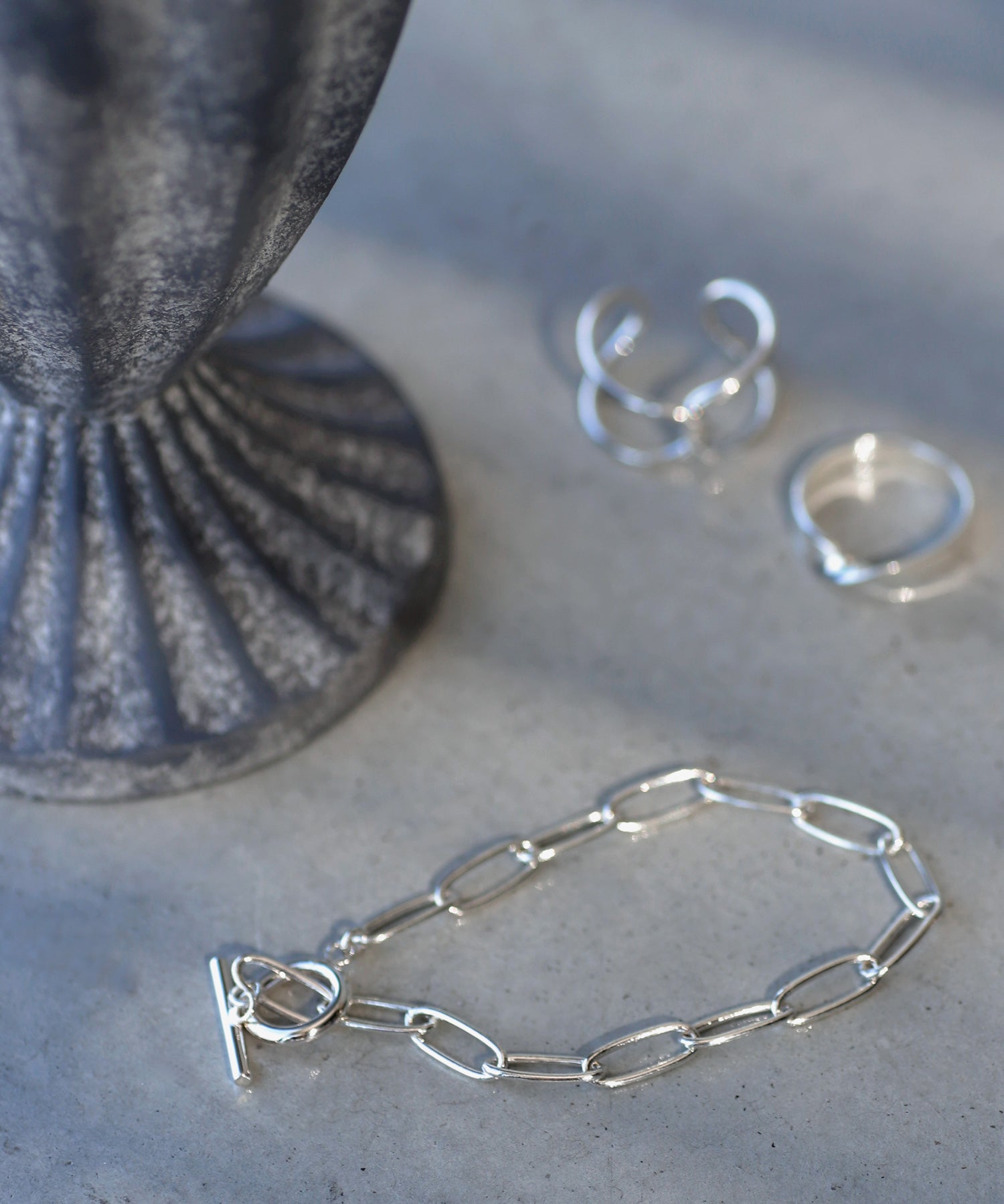 ANEMONE】シルバーチェーンブレスレット[A][Silver plating]｜SANPO