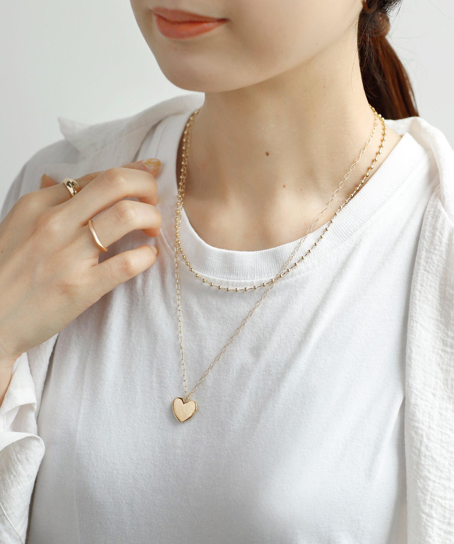 ANEMONE】 メタルハートチェーンネックレス｜SANPO ONLINE(サンポー