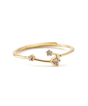 ビジューが紡ぐ星座リング