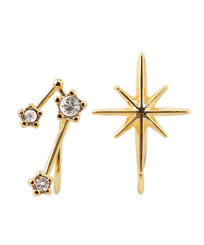 ビジューが紡ぐ星座イヤリング