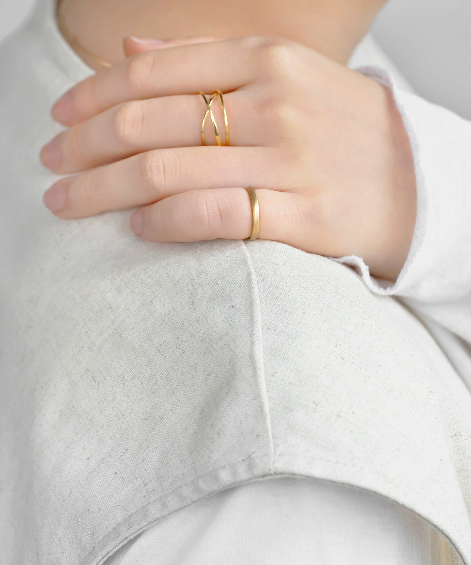 ANEMONE】マットメタルピンキーリング｜アネモネ・シエナロゼ