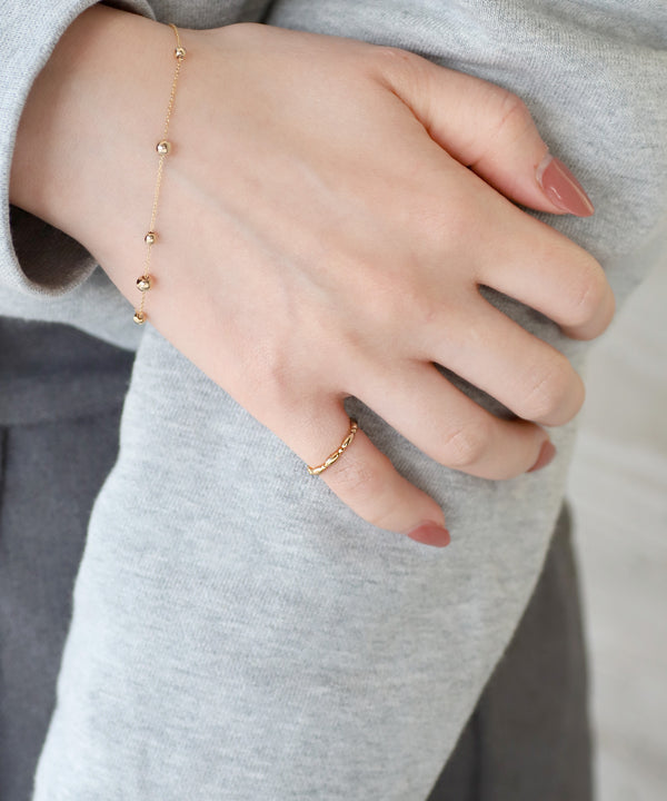 Dot metal pinky ring
