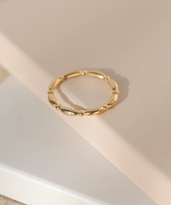 Dot metal pinky ring
