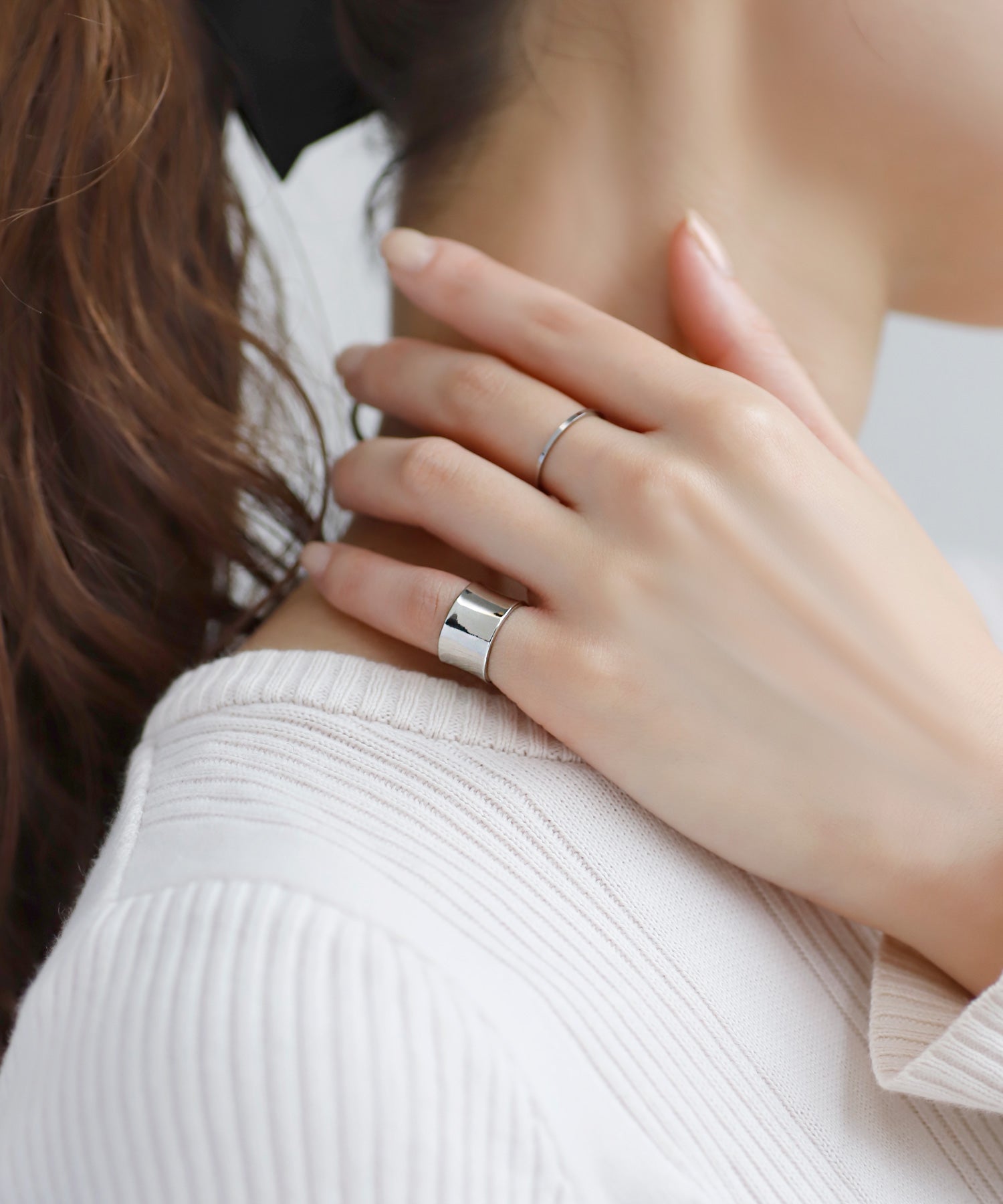 ANEMONE】メタルプレートピンキーリング｜アネモネ・シエナロゼ