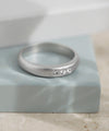 3-bead x matte metal pinky ring