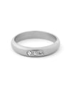 3-bead x matte metal pinky ring