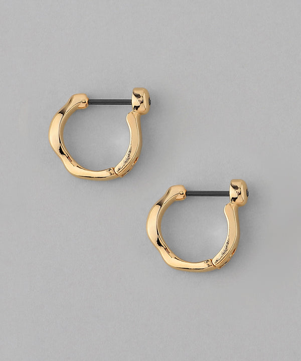 Wave Hoop Earrings [Basic]