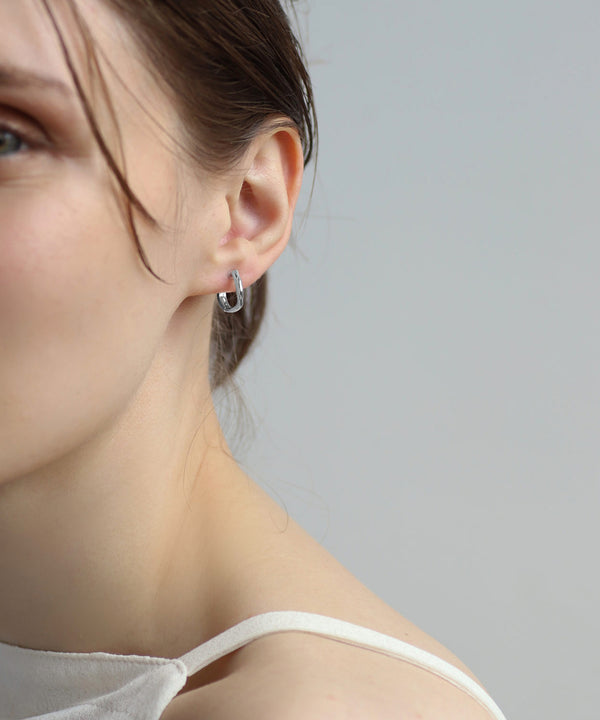 Wave Hoop Earrings [Basic]