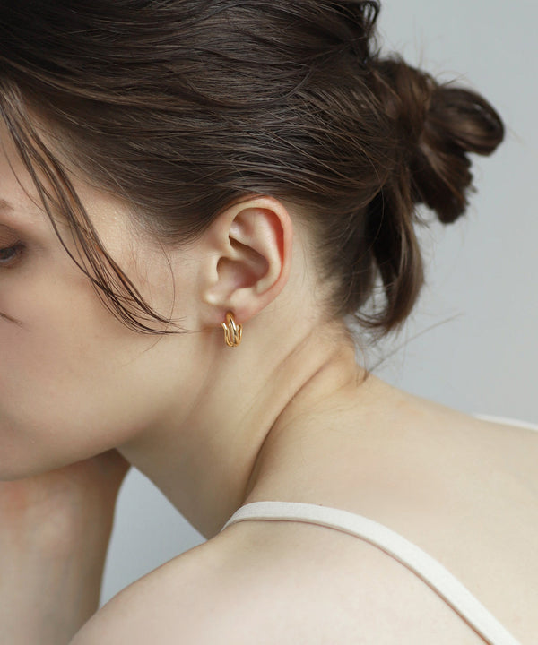 Double Line Hoop Earrings [Basic]