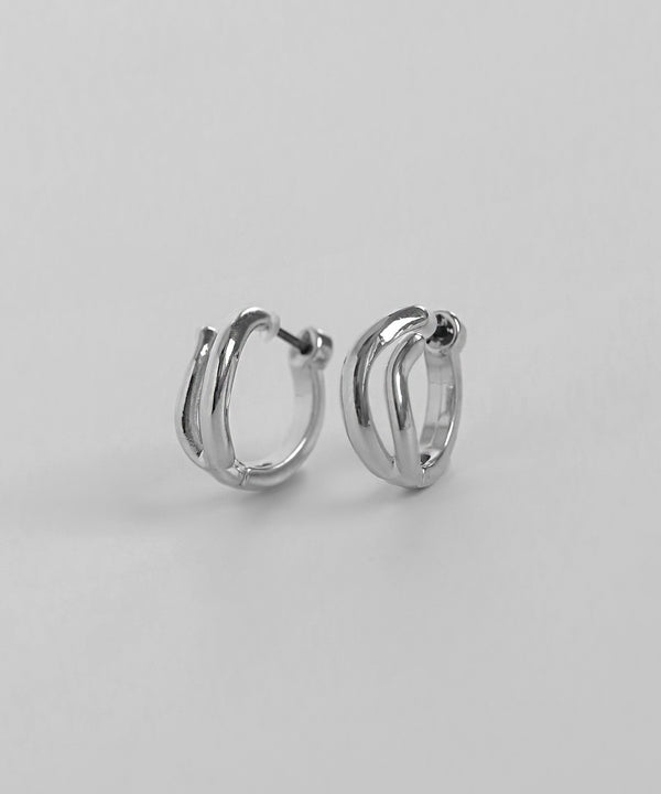 Double Line Hoop Earrings [Basic]