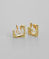 Square hoop earrings [Basic]