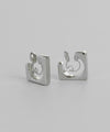 Square hoop earrings [Basic]