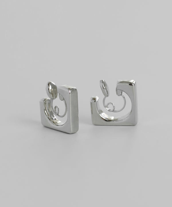 Square hoop earrings [Basic]