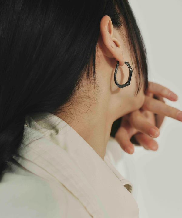 Beaded hoop earrings [Basic]