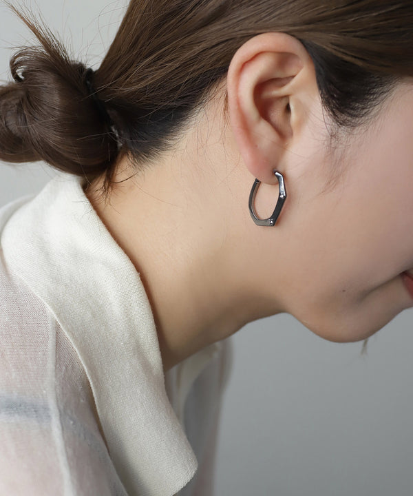 Beaded hoop earrings [Basic]