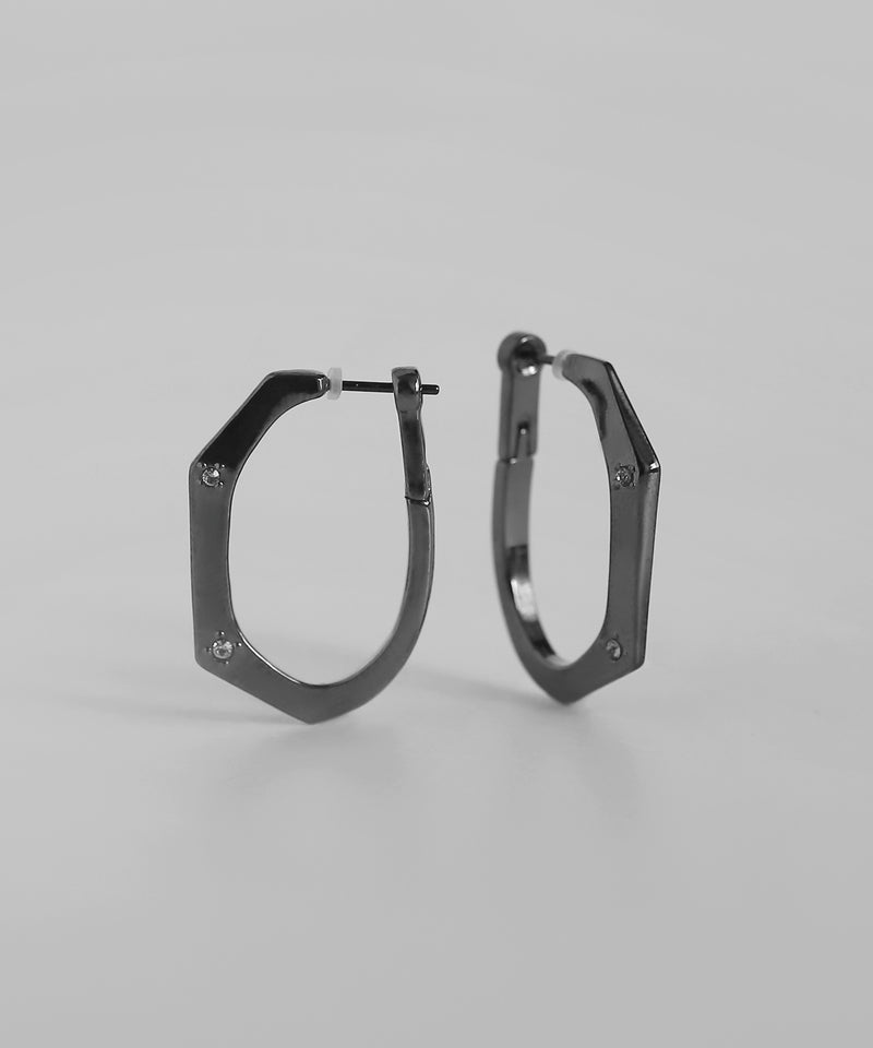 ビジューフープピアス[Basic]