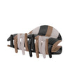 Multi-border Half Moon Claw Clip