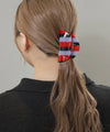 Multi-border Half Moon Claw Clip