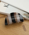 Multi-border Half Moon Claw Clip