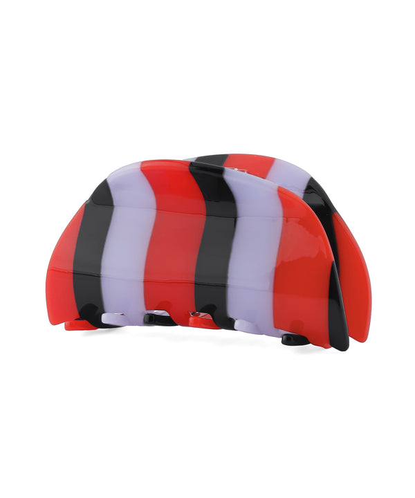 Multi-border Half Moon Claw Clip