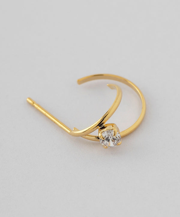 ビジューダブルフープピアス[Sheerchic]