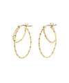 Twisted Double Line Hoop Earrings [Sheerchic]